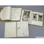 Autographs in exercise books, mainly circa 1953-54,