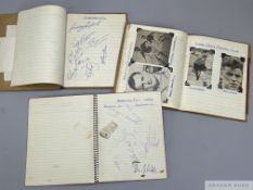 Autographs in exercise books, mainly circa 1953-54,
