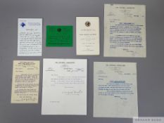 H. P. Hardman selection of items relating to the 1908 Olympic Football tournament
