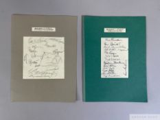 Autographs rare pages for Foreign International teams 1938,
