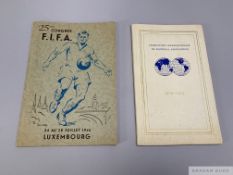Two FIFA booklets 1946 and 1954