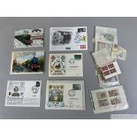 A collection of football related stamps and first day covers