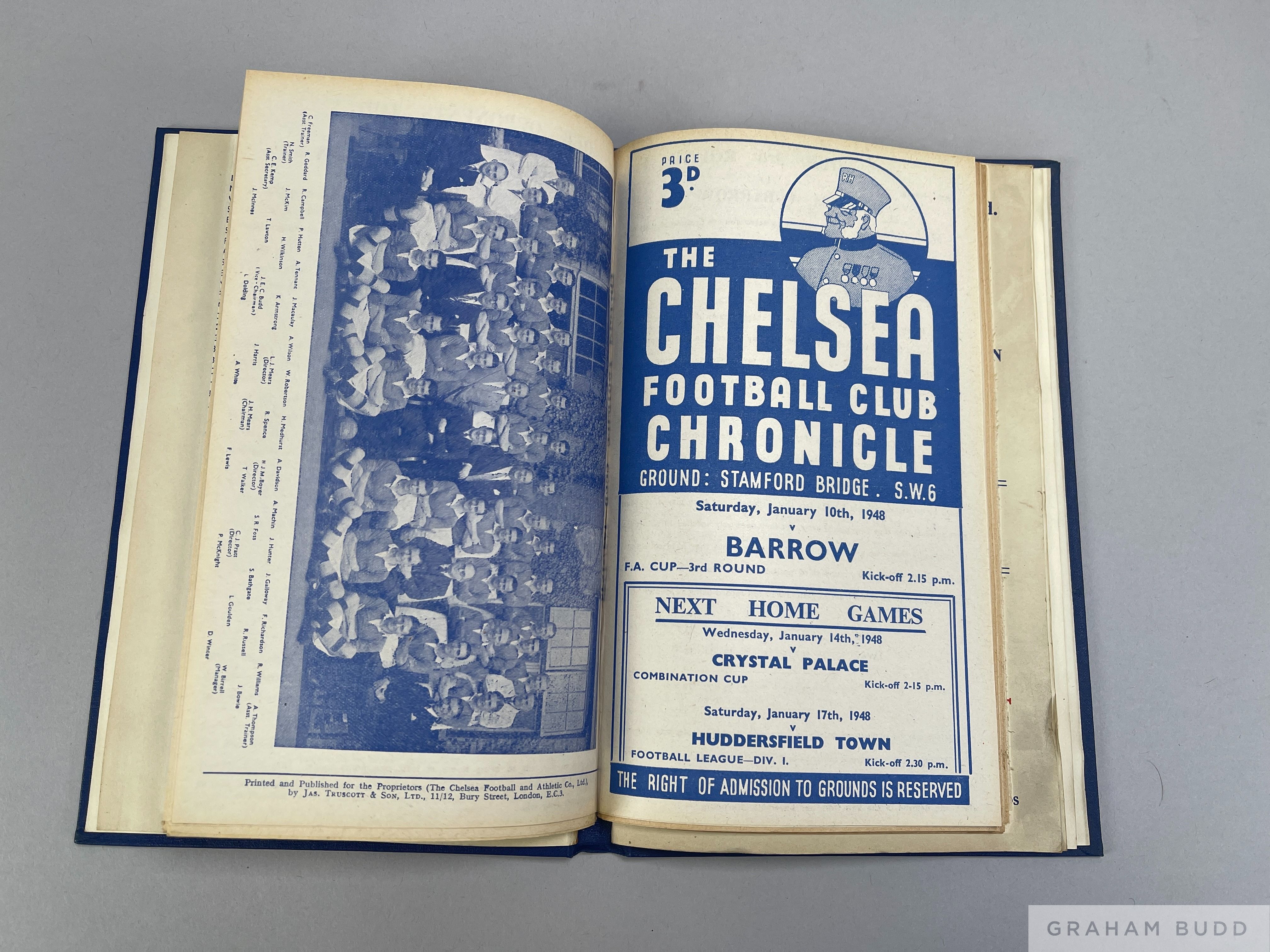 Bound volume of Chelsea home match programmes, 1947-48 - Image 2 of 5