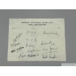 Arsenal autographs 1930s,