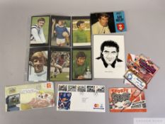 Miscellany of various football items, including good selection of FDC World Cup 1958, etc.,