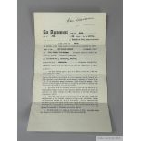 A player contract between Ron Blackman and Nottingham Forest, 1954