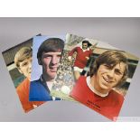 Large colour card pictures of players and teams issued by Coffer Sports,