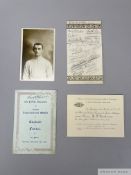 H.P. Hardman collection Amateur International v France, played in Paris on 1st November 1906,