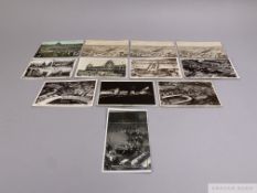 Eleven British Empire Exhibition postcards with views of Wembley