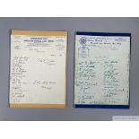 Autograph pages on club letterhead Blackburn 1932-33,