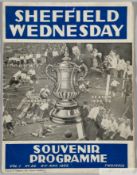 Sheffield Wednesday v. Grimsby Town, Souvenir F.A.Cup Final match programme, 1935