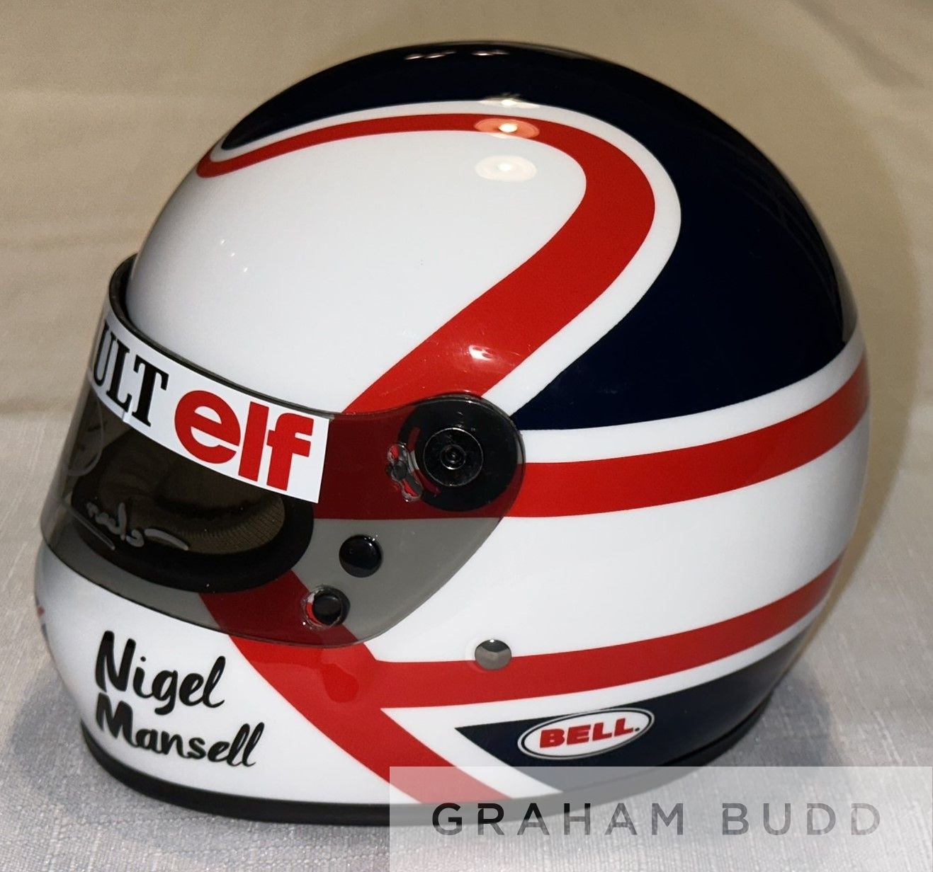 Nigel Mansell (UK) signed 1983 helmet (1:2 scale) - Image 3 of 4