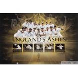 Signed England's Ashes 'The 2010-2011 Ashes series in Australia, England Winners 3-1' print