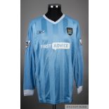 Nicolas Anelka sky No.39 blue Manchester City long-sleeved jersey, 2003-04