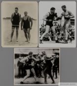 Jack Dempsey boxing photographs with opponents and sparring partners,