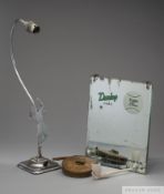Collection of Tennis related items, Includes chrome plated Art Deco table lamp with stylised