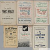A collection of Rugy Union and Rugby League match programmes 1949 and later