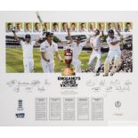 Signed England's Ashes Victory Investec Ashes Series 2013 limited edition print,