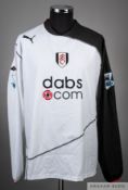 Andy Cole white, black No.9 Fulham short-sleeved jersey, 2004-05