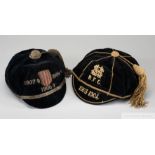 Two rugby football representative caps,