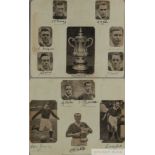 Two pages of Arsenal player autographs, 1930s