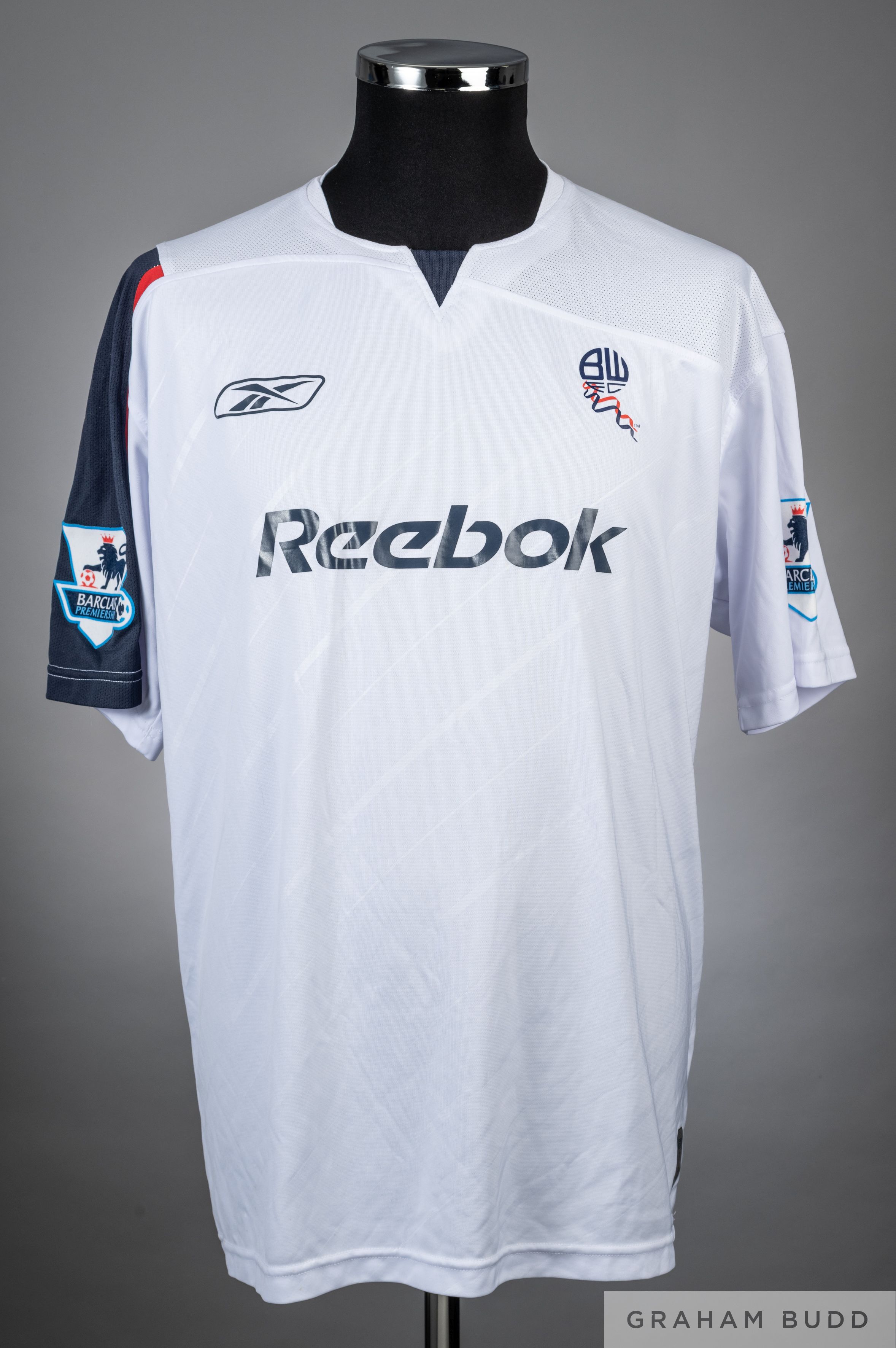 Stelios Giannakopoulos white No.7 Bolton Wanderers short-sleeved jersey ...