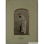 A rare Victorian silk Stevengraph of W.G Grace