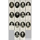 A collection of fourteen Taddy & Co Leeds United Prominent Footballers cigarette cards
