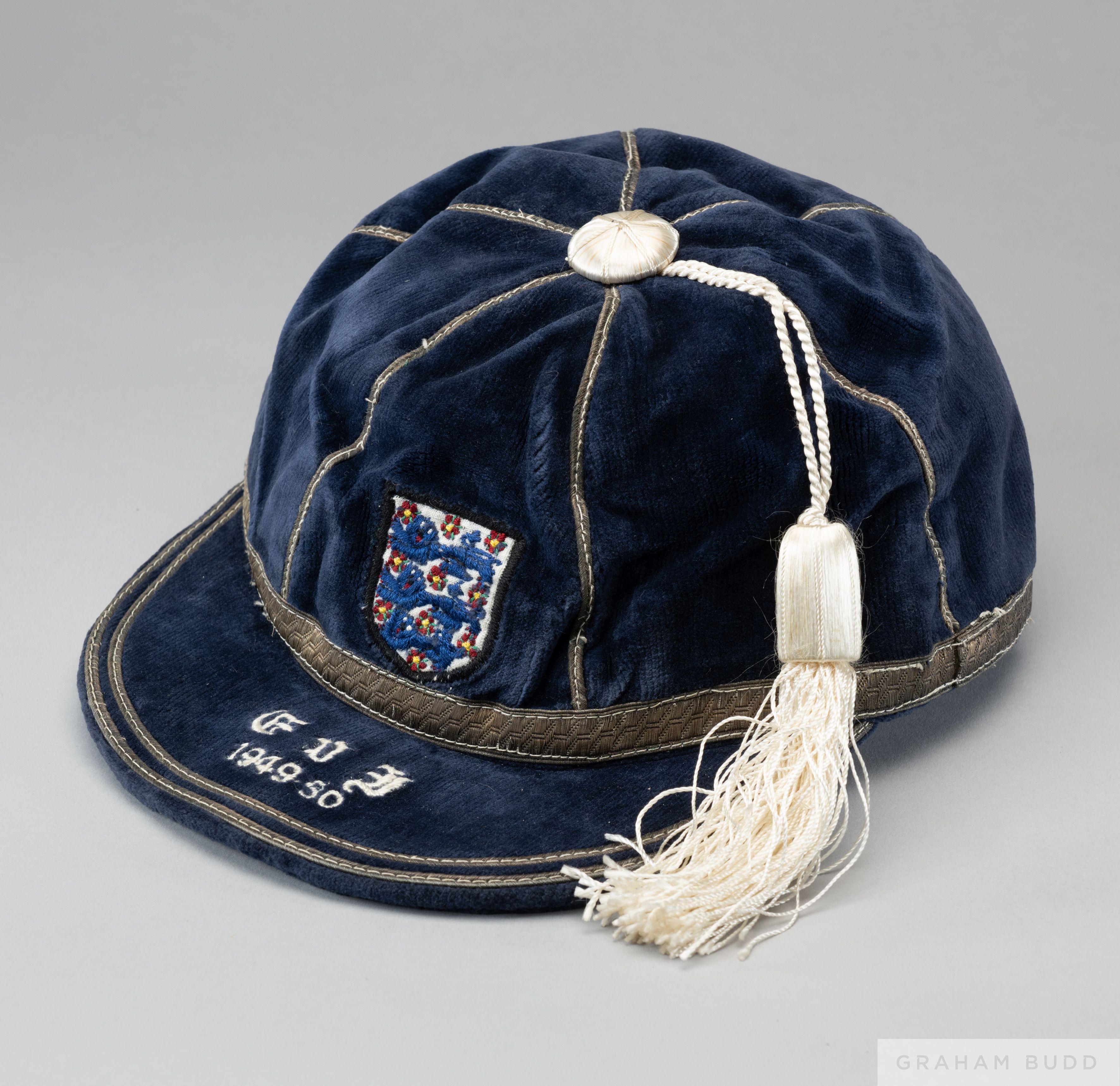 Willie Watson blue England v. Northern Ireland International debut cap, 1949-50