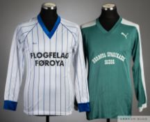 Two Faroe Islands football jersey's,