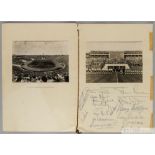 Scarce East Germany v England inscribed folder, dated 2nd June 1963, signed by England squad,