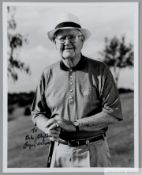 Byron Nelson 1937 & 1942 Masters Champion and 1939 U.S Open golf champion original autographed b&w p