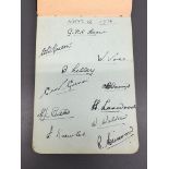 An album of late 1920s and early 1930s cricket autographs