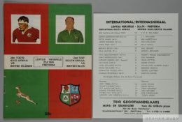 British Lions in South Africa 1974 2nd test Loftus Versfeld original 32 page match day programme