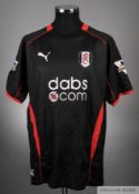 Louis Saha black and red No.8 Fulham short-sleeved shirt, 2003-04