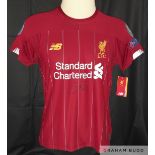 Sadio Mane signed Liverpool 2019-20 Premier League season winning jersey,