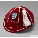 A red England v West Germany International Cap, 1978
