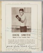 Joe Beckett v. Dick Smith Championship of Great Britain boxing programme, 1920