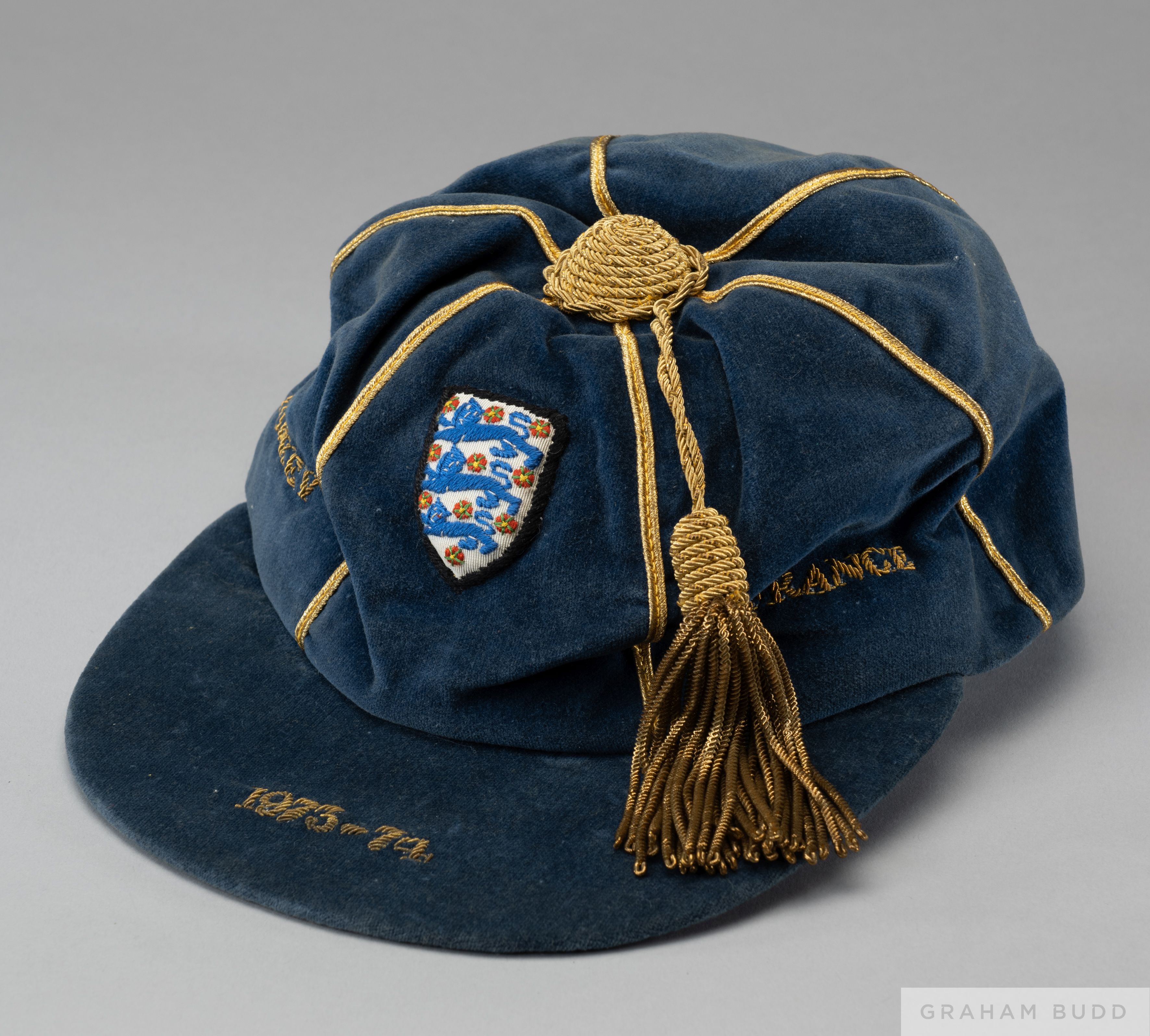 A blue England v. Turkey and France Under-23 International cap, 1973-74