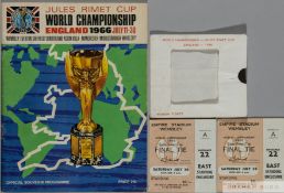 1966 World Cup Tournament programme and two final ticket stubs