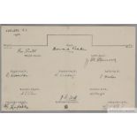 Chelsea FC 1922-23 rare original autographed fold-over card,