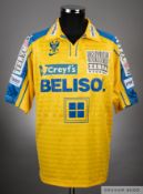 Yellow and blue Sint-Truidense short-sleeved jersey