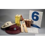 A collection of modern cricket books and Wisdens