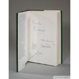A multi-signed copy of David Miller's biography "Stanley Matthews", signed by Stanley Matthews