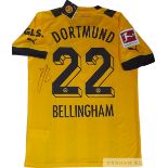 Jude Bellingham signed BVB Borussia Dortmund 2022-23 home jersey,