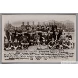 Woolwich Arsenal 1906-07 rare original sepia photographic football postcard,
