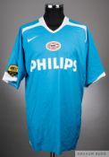 Patrick Kluivert light-blue No.9 PSV short-sleeved jersey, 2006-07