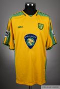 Gary Doherty yellow and green No.27 Norwich City short-sleeved jersey, 2003-05