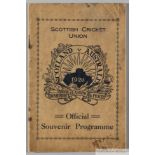 Signed Scottish Cricket Union official souvenir programme v Australia, 21st-22nd July 1926