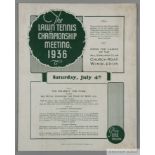 Wimbledon 4th July 1936 - Fred Perry wins his third singles title – Rare Final day Wimbledon program